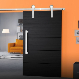Porta de Correr Silvana de 2,5m em Aço Inox Polido